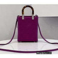 Fendi Technical Mesh FF Fabric Mini Sunshine Shopper Bag Purple 2021