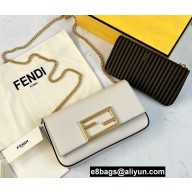 Fendi Geometric Wallet On Chain With Pouches Mini Bag White 2021