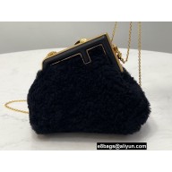 Fendi First NANO Sheepskin Bag Chram Black 2021