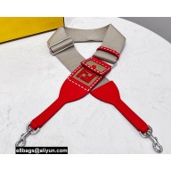 Fendi Beige Ribbon Long Shoulder Strap You Red 2022