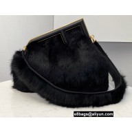 Fendi First Medium Mink Bag Black 2021