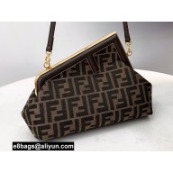 Fendi First Small Jacquard Fabric Bag Coffee 2021
