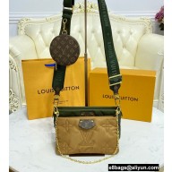 Louis Vuitton Maxi Multi Pochette Accessoires Bag Econyl M58977 Khaki Green/Beige 2021
