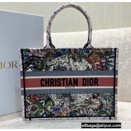Dior Small Book Tote Bag in Multicolor Constellation Embroidery 2021