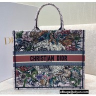Dior Book Tote Bag in Multicolor Constellation Embroidery 2021