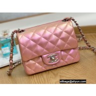Chanel Mini Classic Flap Bag 1115 Rainbow Gradient Pink 2022