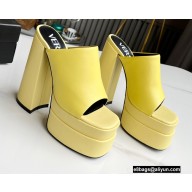 Versace Heel 15.5cm Platform 6cm Mules Yellow 2022