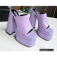 Versace Heel 15.5cm Platform 6cm Mules Lilac 2022