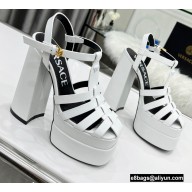 Versace Heel 15.5cm Platform 6cm La Medusa Sandals White 2022