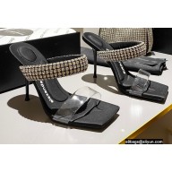 Alexander Wang Heel 10cm Julie Slide Sandals In Crystal PVC 2022