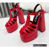 Versace Heel 15.5cm Platform 6cm La Medusa Sandals Red 2022
