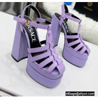 Versace Heel 15.5cm Platform 6cm La Medusa Sandals Lilac 2022