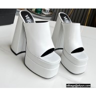 Versace Heel 15.5cm Platform 6cm Mules White 2022