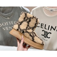 Gucci shearling brown snow boots 1120-2024 