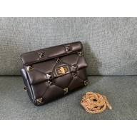 Valentino Medium Roman Stud The Shoulder Bag With Chain And Enameled Studs black 2022