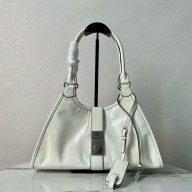 PRADA WHITE MEDIUM leather tote bag 1BG563 2025