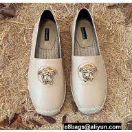 Versace La Medusa Espadrilles in Leather Beige 2022
