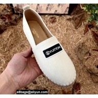 Louis Vuitton Rubber Patch Starboard Flat Espadrilles in Cotton Canvas Creamy 2022