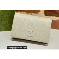 Gucci GG Marmont Medium Wallet 644407 Resin Hardware White 2022