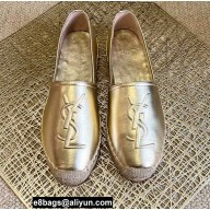 Saint Laurent Monogram Espadrilles in Lambskin Gold 2022
