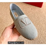 Valentino Fabric Vlogo Espadrilles Gray 2022