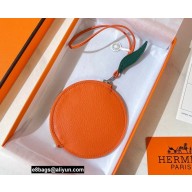 Hermes Orange Leather Fruit Bag Charm 2022