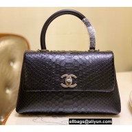 Chanel Python Coco Handle Small Flap Bag with Top Handle 15