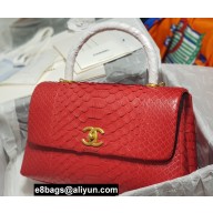 Chanel Python Coco Handle Medium Flap Bag with Top Handle 04