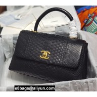 Chanel Python Coco Handle Medium Flap Bag with Top Handle 05