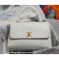 Chanel Python Coco Handle Medium Flap Bag with Top Handle 06