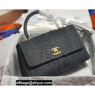Chanel Python Coco Handle Medium Flap Bag with Top Handle 11
