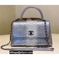 Chanel Python Coco Handle Medium Flap Bag with Top Handle 14