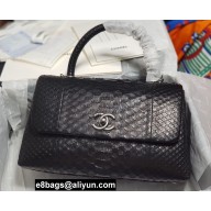 Chanel Python Coco Handle Medium Flap Bag with Top Handle 21