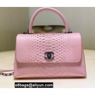 Chanel Python Coco Handle Medium Flap Bag with Top Handle 02