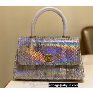 Chanel Python Coco Handle Small Flap Bag with Top Handle 02