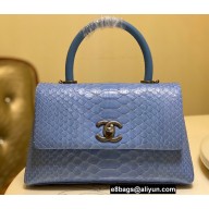 Chanel Python Coco Handle Small Flap Bag with Top Handle 06