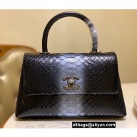 Chanel Python Coco Handle Small Flap Bag with Top Handle 05