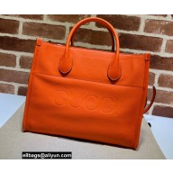 Gucci Small Tote Bag with Gucci Logo 674822 Orange 2022