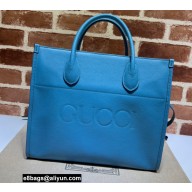 Gucci Small Tote Bag with Gucci Logo 674822 Blue 2022
