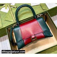Gucci x Balenciaga The Hacker Project Small Hourglass Bag 681697 Leather Green/Red 2022