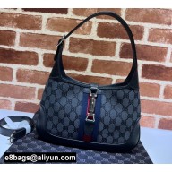 Gucci x Balenciaga The Hacker Project Small Hobo Bag 680118 GG Canvas Black 2022