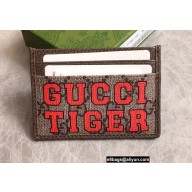 Gucci Tiger Card Case 673002 Brown 2022