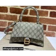 Gucci x Balenciaga The Hacker Project Small Hourglass Bag 681697 GG Beige 2022