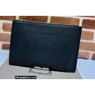 Gucci Zip Pouch Bag with Gucci Logo 681200 Black 2022
