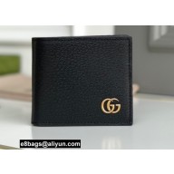 Gucci GG Marmont Leather Bi-fold Wallet 428726 Black/Gold 2022