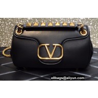 Valentino Stud Sign Nappa Shoulder Bag Black 2022