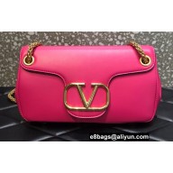 Valentino Stud Sign Nappa Shoulder Bag Pink 2022