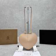 Alaia Le Cœur Heart Bag in calfskin beige 2024