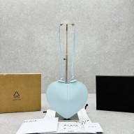 Alaia Le Cœur Heart Bag in calfskin sky blue 2024