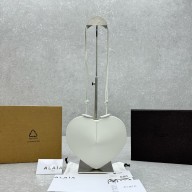 Alaia Le Cœur Heart Bag in calfskin white 2024